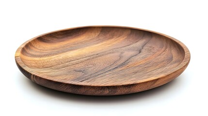 Wooden Plate isolated on white background