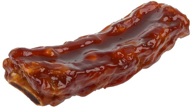 Barbecue Rib Isolated on White Background