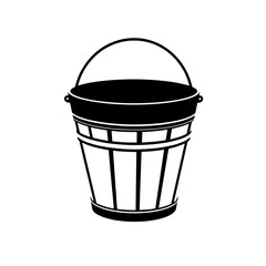 Illustration of a Wooden Bucket