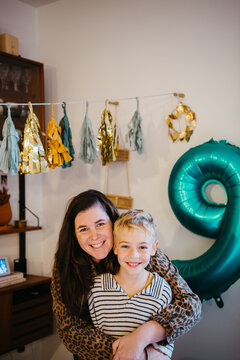 Aunt and nephew birthday portrait