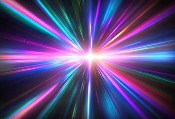 Vibrant Light Rays, Speed, Energy, Neon, Burst, Abstract, Colorful, Star, Galaxy, Motion
