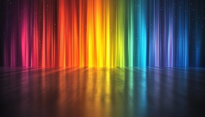 Beautiful color spectrum with reflections creates an alluring design