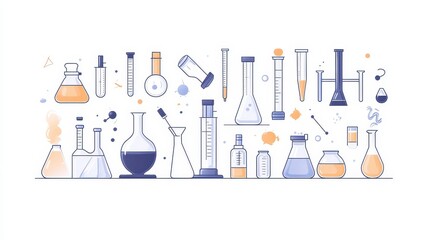 Chemical Lab Equipment Icons