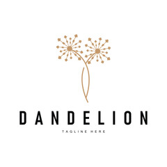 dandelion logo concept wallpaper background design illustration dandelion plant template flying