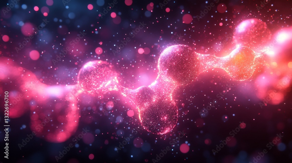 Poster Visual representation of qubits in various states of superposition and entanglement within a vibrant simulated environment.