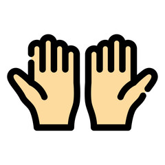 Obraz premium praying hand icon