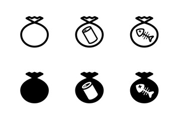 ごみのアイコンイラストセット