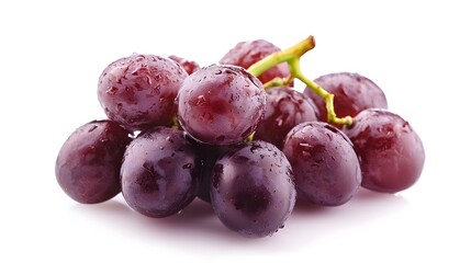 Red Grapes isolated on white background