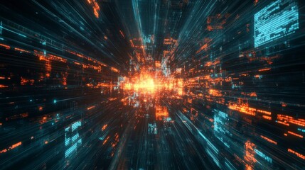 Obraz premium Digital Burst of Colors