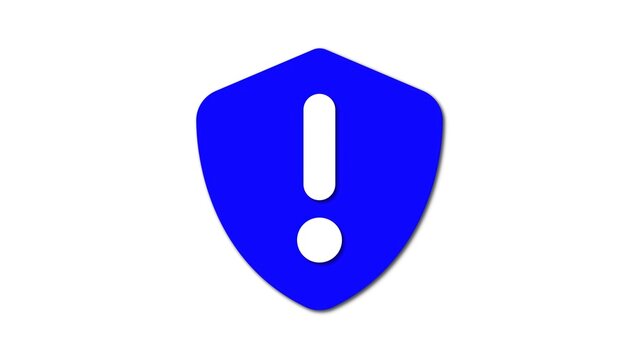 Shield icon featuring a bold warning symbol, designed to convey error presence and problem alerts with visual clarity.