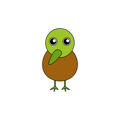 Cute kiwi cartoon vector