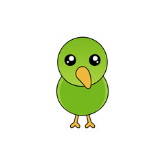Cute kiwi cartoon vector
