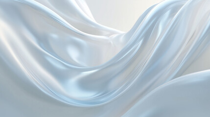 Naklejka premium Background image of wavy pattern made of fabric in white gradient
