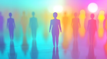 Silhouettes in Colorful Light
