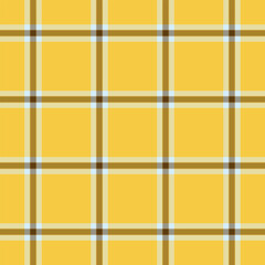 Calm tartan textile seamless, material fabric plaid background. Mexican texture vector pattern check in amber and yellow colors.