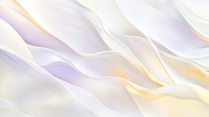 Fototapeta premium White Wavy Silk Gradient Background