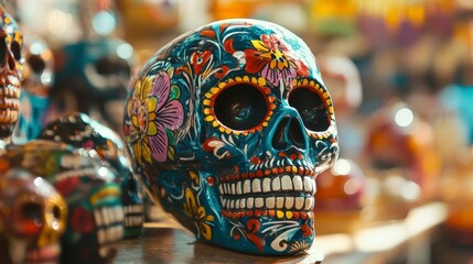 Fototapeta premium Colorful Decorative Skull