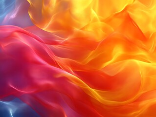 Obraz premium Abstract flowing fabric with vibrant and brilliant color gradients