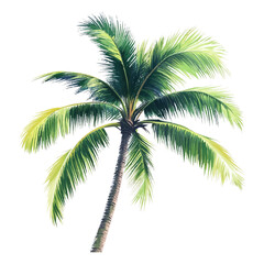 Obraz premium Palm tree isolated on a white background