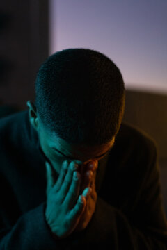 Sad man portrait