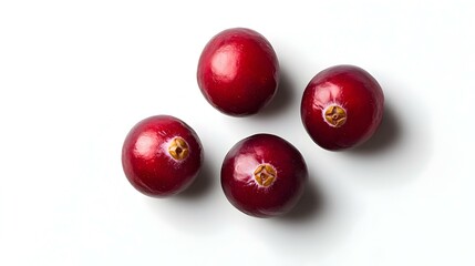 Cranberries isolated on white background