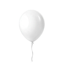 a simple white balloon is floating against a plain white background creating a minimalist aesthetic the balloon's smooth surface reflects light adding a subtle shine it symbolizes celebration and joy