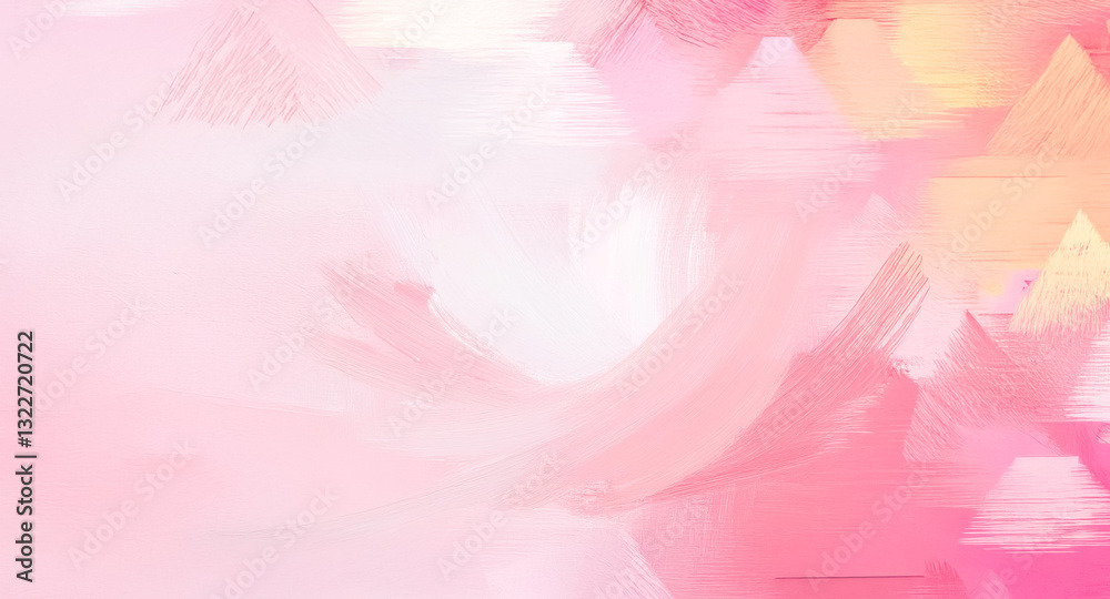 Canvas Prints soft pink and yellow hues blend in an abstract painted style. gentle brushstrokes create a calming a