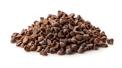 Obraz premium Chocolate chips morsels or chocolate drops pile
