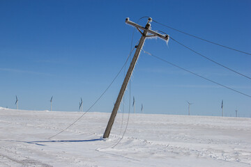 downed power lines after an ice storm © Peter