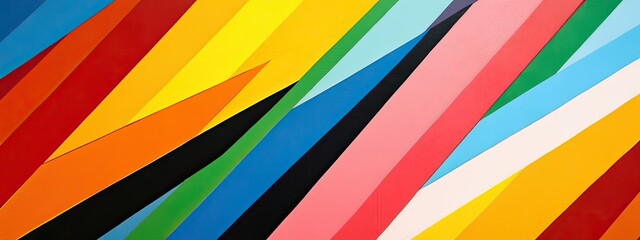 Obraz premium Vibrant Geometric Abstract Background with Colorful Slashes