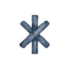 Fototapeta premium A distinctive, stylized star-shaped object in a cool, icy tone.