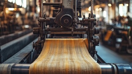 Textile manufacturing processes showcasing the intricate steps of fabric production, from raw materials to finished products, demonstrating sustainable and efficient textile industry practices