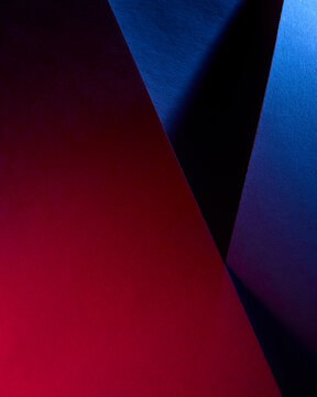 Abstract Blue and Red Still Life using Paper