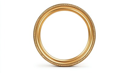 Gold round frame, white backdrop (1)