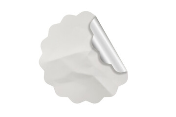 Blank Label with Weathered Glue and Aged Texture