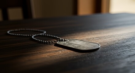 Weathered dog tag