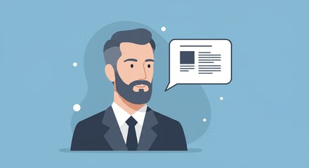 Male profile with speech bubble