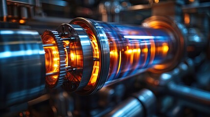 Obraz premium Thermodynamics and heat transfer focusing on the laws of thermodynamics, heat energy, and how heat is transferred in systems such as engines, refrigerators, and biological processes.