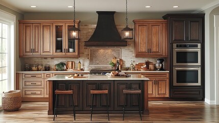 Fototapeta premium Transform your kitchen with budget-friendly remodeling ideas, from updating cabinetry to adding trendy backsplash designs and maximizing space for a stylish, functional cooking area.