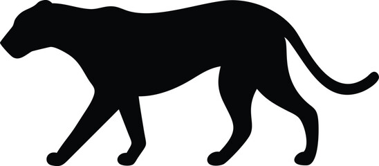 Obraz premium Cheetah silhouette vector illustration Cheetah silhouette vector