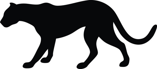 Cheetah silhouette vector illustration Cheetah silhouette vector