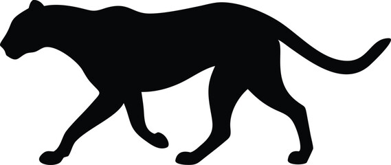 Cheetah silhouette vector illustration Cheetah silhouette vector