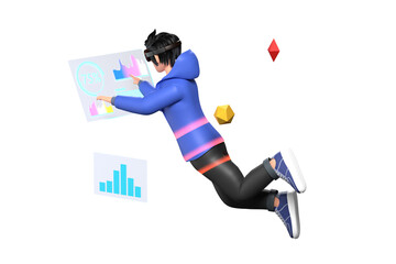 3D Modeling in Spatial Computing 3D Character Illustration.