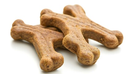 Dog Treats Bone Shaped Isolated on White Background