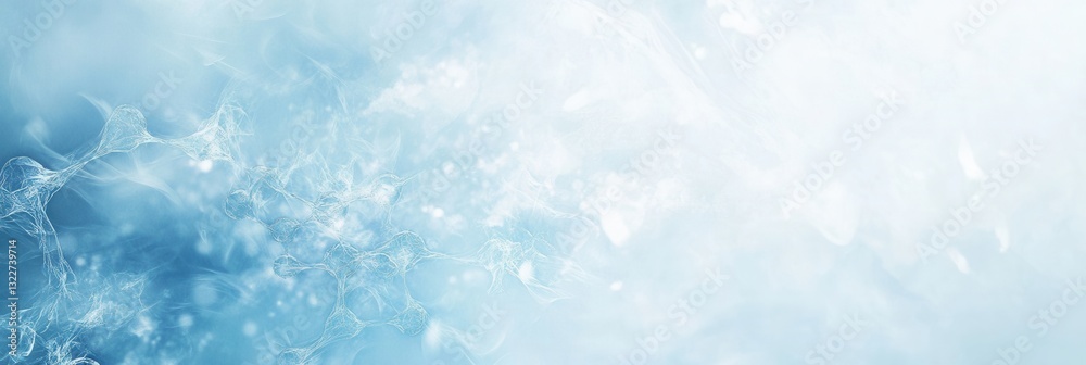 Aufkleber molecular structure background with light blue and white tones for scientific presentations and educ