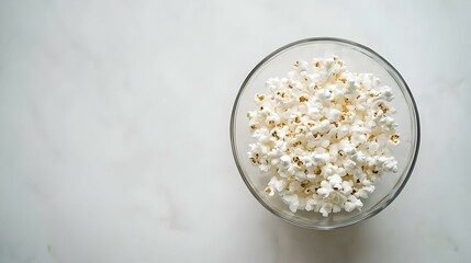 Popcorn in bowl isolated on white background