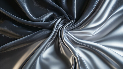 Fototapeta premium Velvet charcoal gray fading into satin silver with a rich metallic gradient background