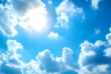 Obraz premium Beautiful a Serene Natural Landscape with a Vast, Clear Blue Sky as the Main