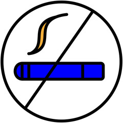 Fototapeta premium No Smoking Icon with Transparent Background – Tobacco and Cigarette Ban, Prohibited Smoking Area, Healthy Lifestyle Sign, Public Health Safety Illustration