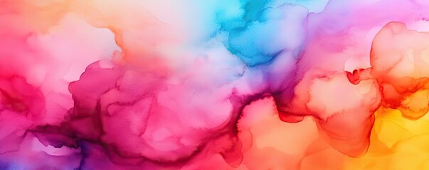 Fototapeta premium Digital watercolor painting abstract background idea. Vibrant abstract watercolor background with soft flowing colors and an artistic texture.
